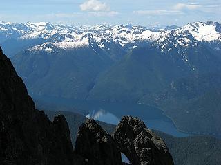 Ross Lake from partway up the rock crest