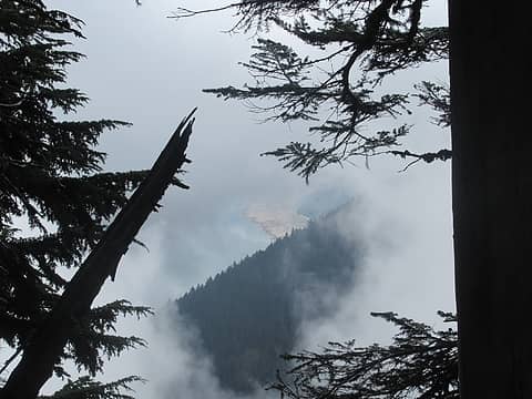 Ross Lake through the clouds