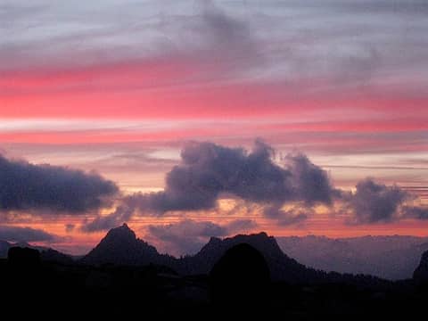 sunset at La Bohn Peak
