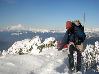 hotpantz along the summit ridge