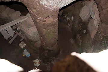 pillar in cave at Nyfios