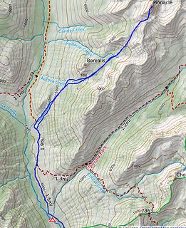 map of route from camp