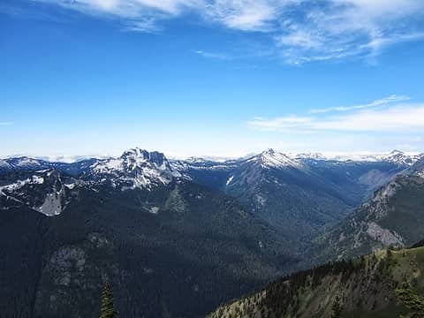 Saul and Indian Head from the ridge
