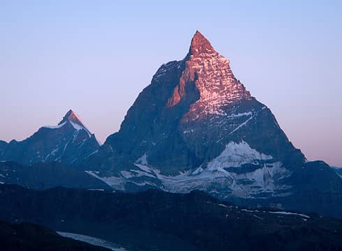 Alpenglow On Dent dHrens And Monte Cervino