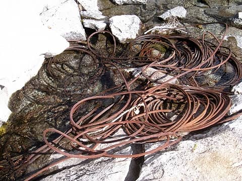old cable at the head of Necklace Valley