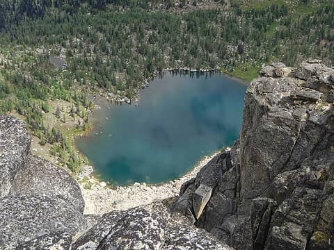 upper Cathedral lake seen from the west peak
