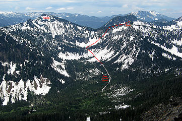 Bald Mtn Route (viewed from Devils Peak 5/31/08)