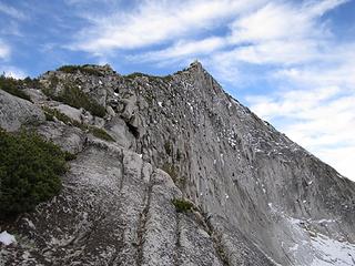 No one adds the lower north ridge to the Cathedral Pk scramble.  Yosemite Wilderness, CA