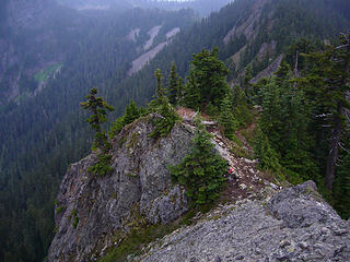 Trail up East ridge