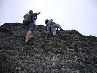 Climbing for summit