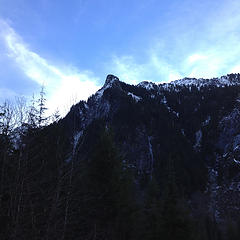 Peaks across valley from upper Goat Lake RR grade trail.