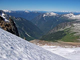 View from the N. ridge of Sahale Peak.