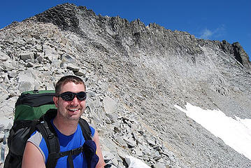 Jeremy with Hinman summit behind