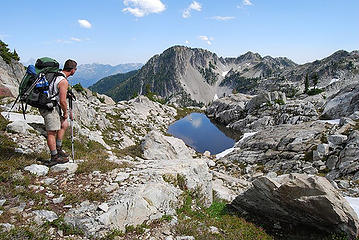 Jeremy above Summit Chief Lake