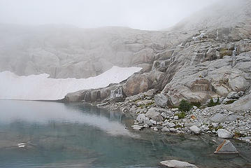 Falls into first Foss Glacier Lake