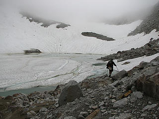 DHM traverses Lower Foss Glacier Lake