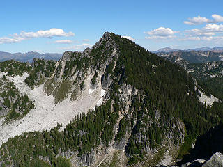 Pt. 6594, as seen just NW of Surprise Mtn's. summit, 8.14.07.