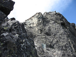 The arete, the other side is much easier