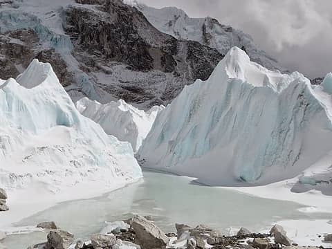 ice formations, khumbu glacier
