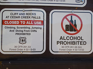 In other words, no drunken idiots jumping from falls