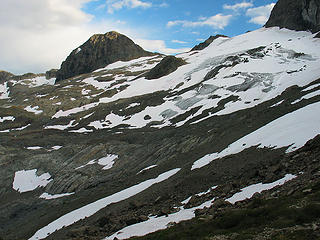 Looking Back to Jerry Glacier from Pass