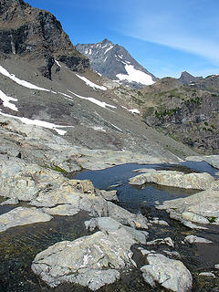 Jack and Glacial Pools below Jerry Glacier
