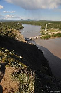 Tanana River and pipeline bridge from Big D Bluff