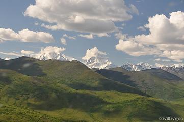 From a remote ridge in the Alaska Range foothills.  For work