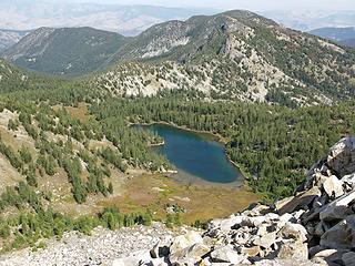 Cooney Lake and Foggy Dew Ridge from Switchback's summit.
