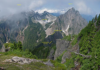 Vesper (left), Sperry (right) and Headlee pass in center.