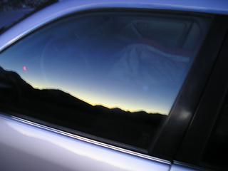 Sunrise Horizon reflected from my 5 star accomodations