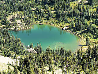 Silver Lake Close Up, as seen from the summit of Hawk Peak 9.8.07.