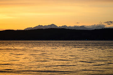 Southeast Olympics from the south shore of Hood Canal near Union, WA