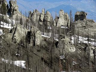 Rock spires on Mount Lillian (North)