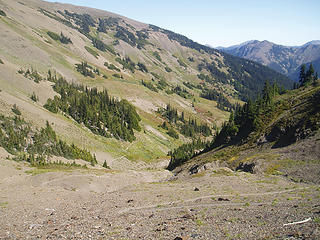 from switchback looking down the badger valley