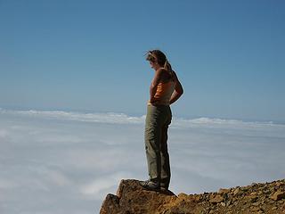 Standing at the edge of clouds