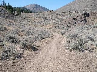 dirtbike, mtn bike, foot and horse lower Boulder Creek trail on the BLM portion White Cloud Mtns Idaho