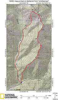 Route Map for Freedom Peak