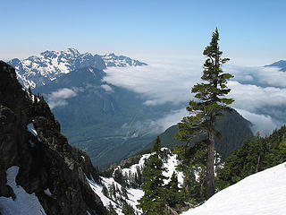 Looking Back To Mt Index, Mt Persis, And Highway 2 From Snow Wall On Baring Mtn