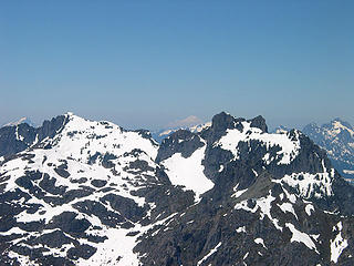 Gunn Peak From Baring Mtn (Three Fingers, Mt Baker, And Del Campo Peak In Background)