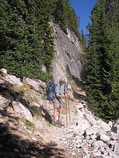 HJ on trail toward Alpine