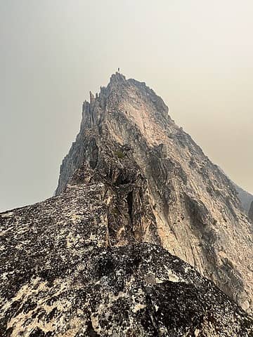 The summit from a rock to the west