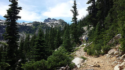 On our way toward Heather Pass; Corteo Peak in the distance