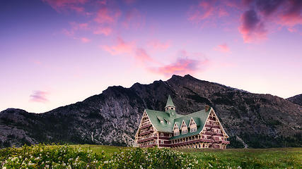 Sunset at the Prince of Wales, Waterton Park, Alberta, Canada