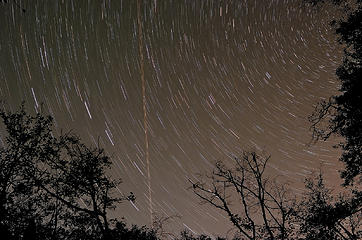 Star Trails at Mary's Falls Camp