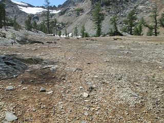 Tire tracks at Lower Ice Lake