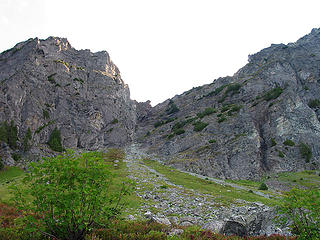 Looking Up The Gully From The Basin