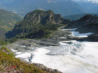 Crevassed Glacier On North Slopes Of White Chuck Mtn