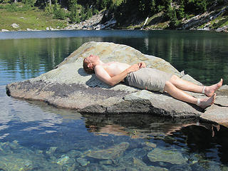 Derek relaxing at Martin lakes