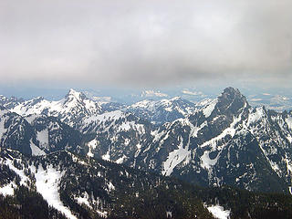 Huckleberry Mtn, Alaska Mtn, And Mt Thomson From Big Snow Mtn